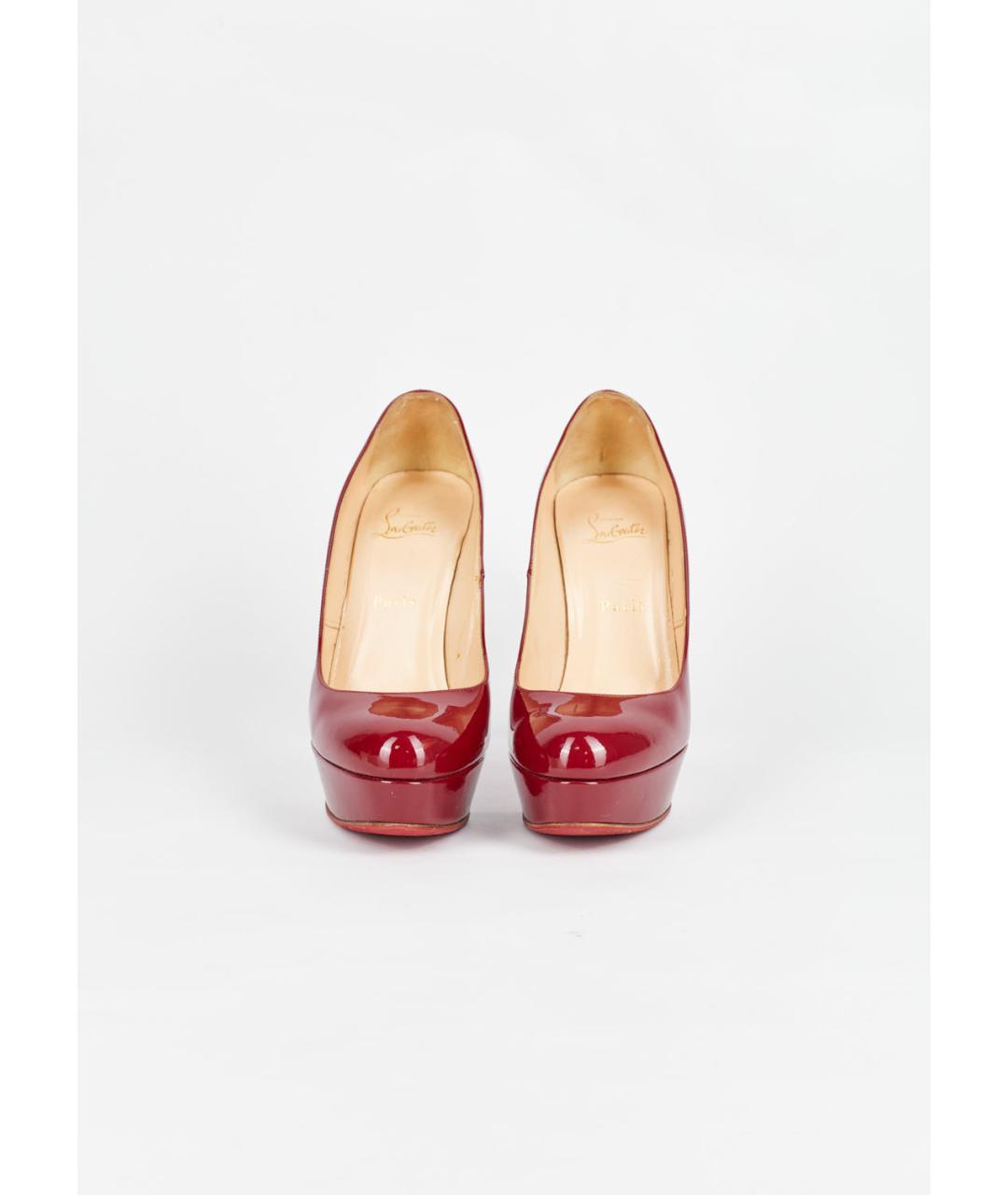CHRISTIAN LOUBOUTIN Бордовые туфли из лакированной кожи, фото 2