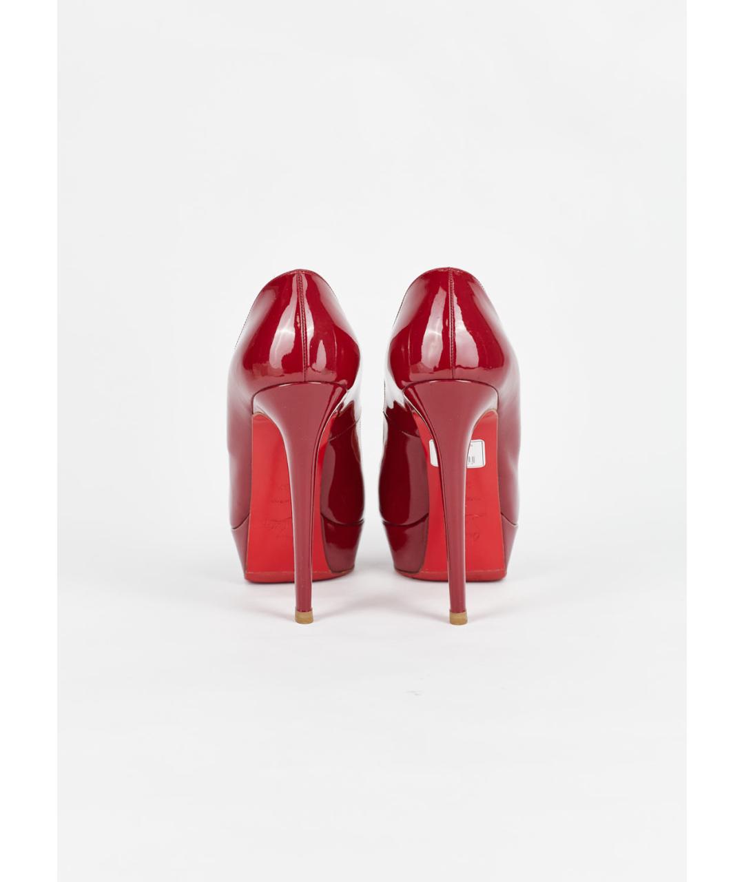 CHRISTIAN LOUBOUTIN Бордовые туфли из лакированной кожи, фото 3