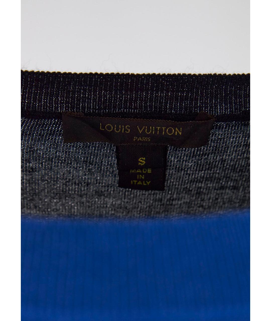 LOUIS VUITTON Синий шерстяной джемпер / свитер, фото 3