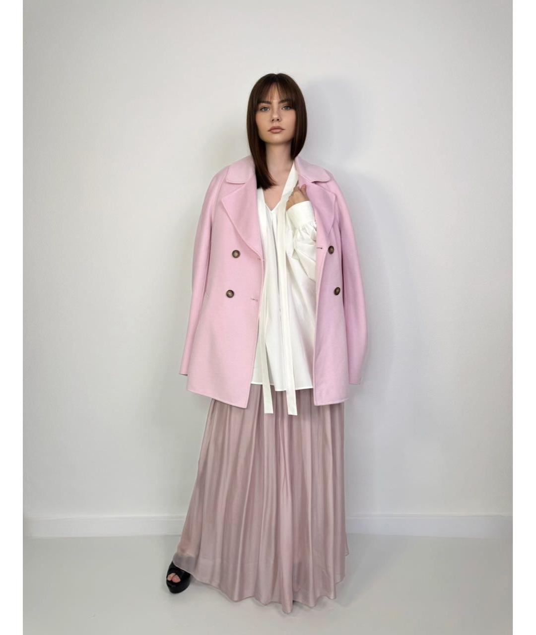 MAX MARA Розовое кашемировое пальто, фото 5