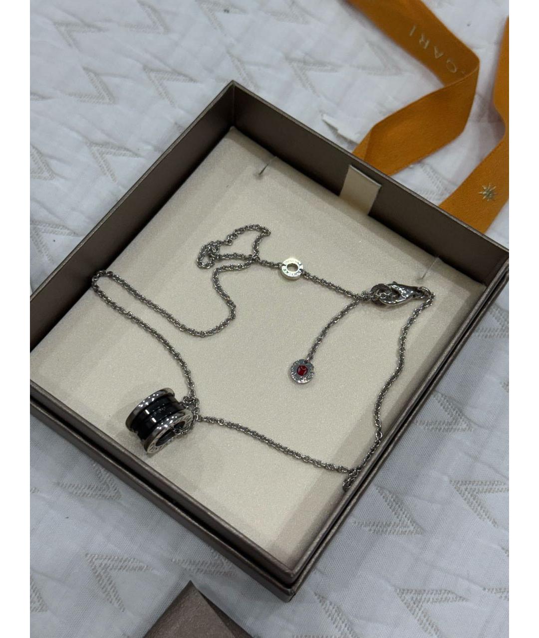 BVLGARI Черная серебряная подвеска, фото 3