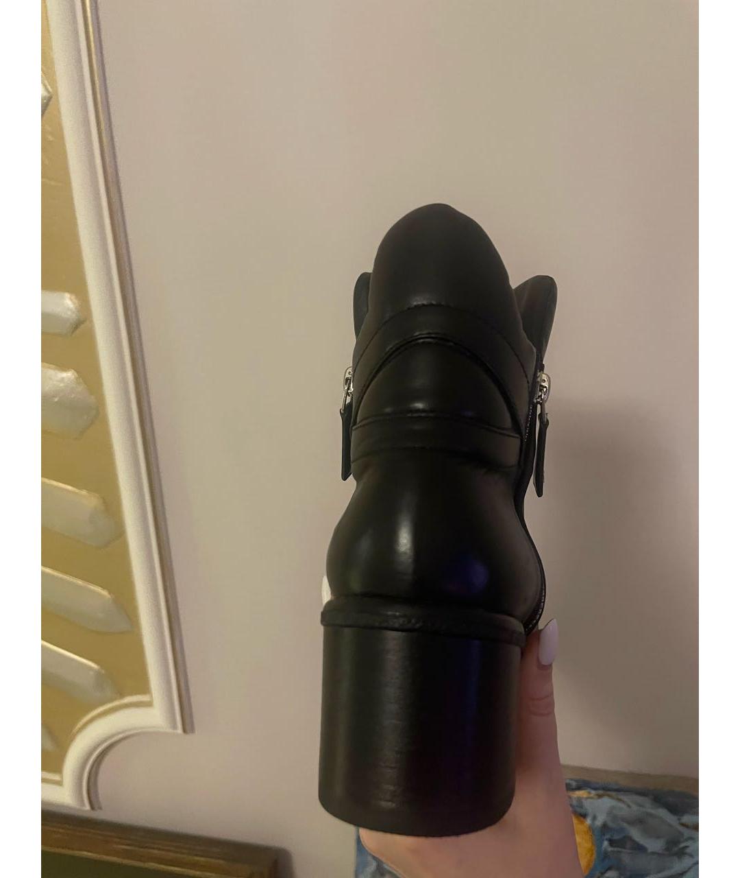 CHANEL Черные кожаные ботинки, фото 4