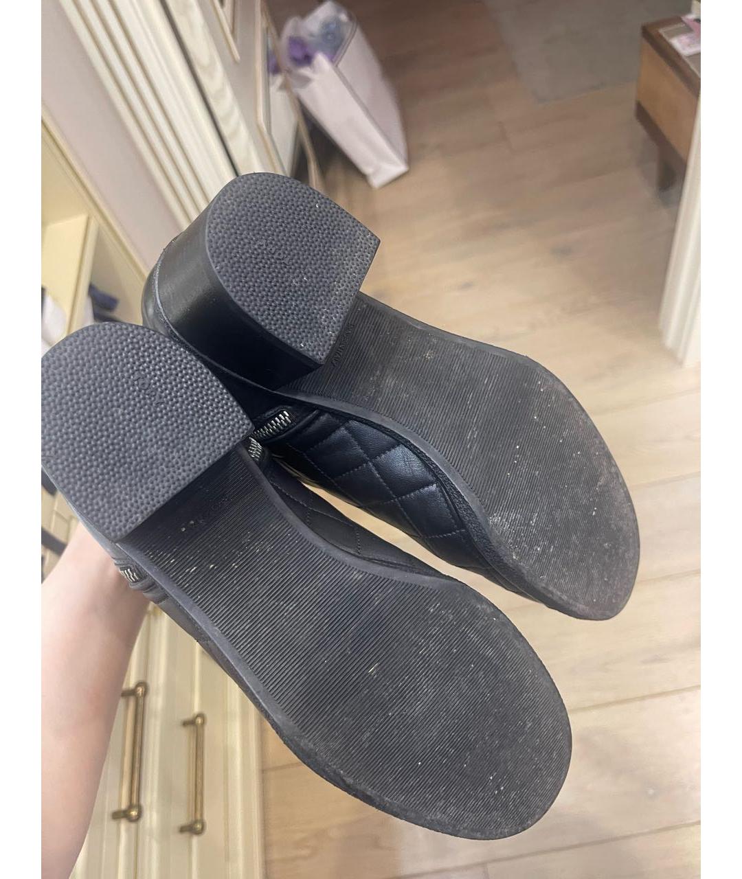 CHANEL Черные кожаные ботинки, фото 8