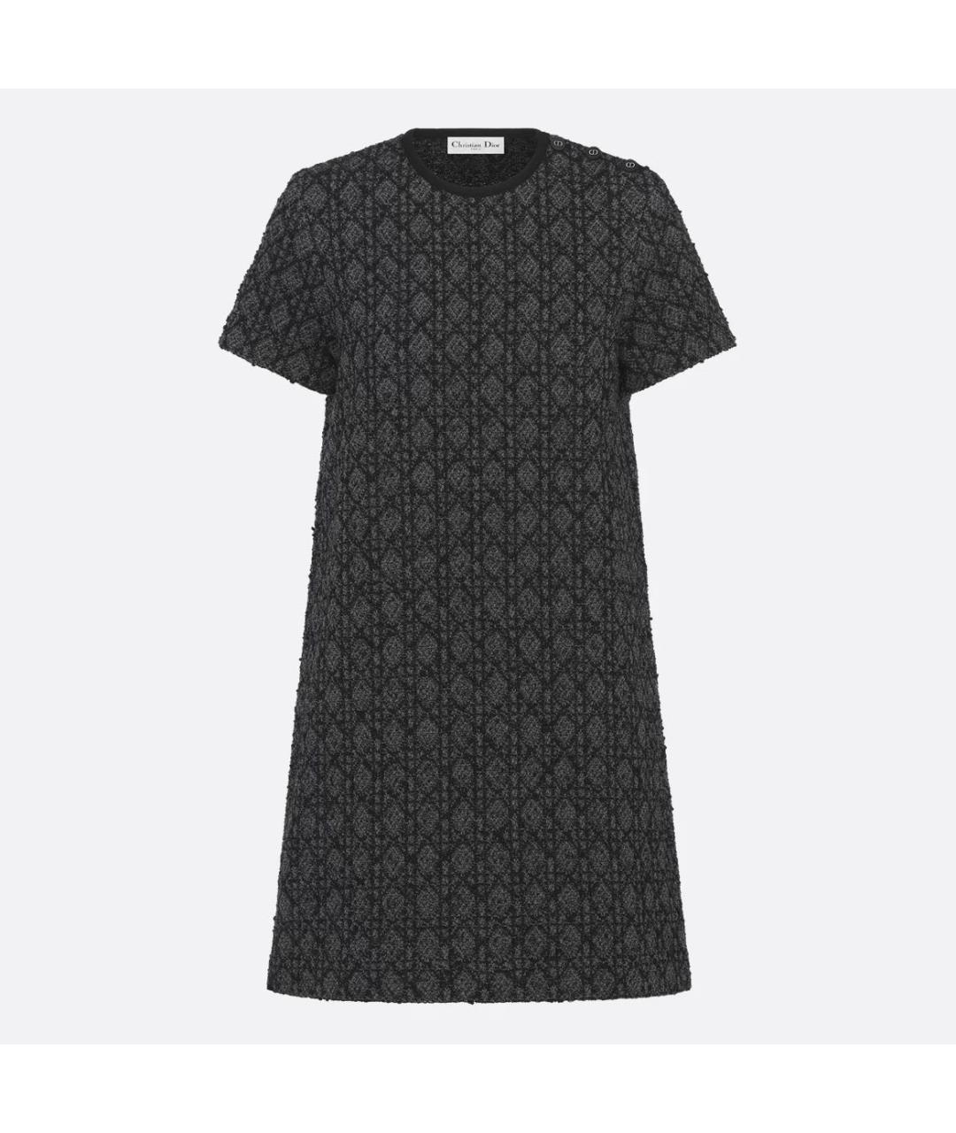 CHRISTIAN DIOR Серое твидовое платье, фото 7