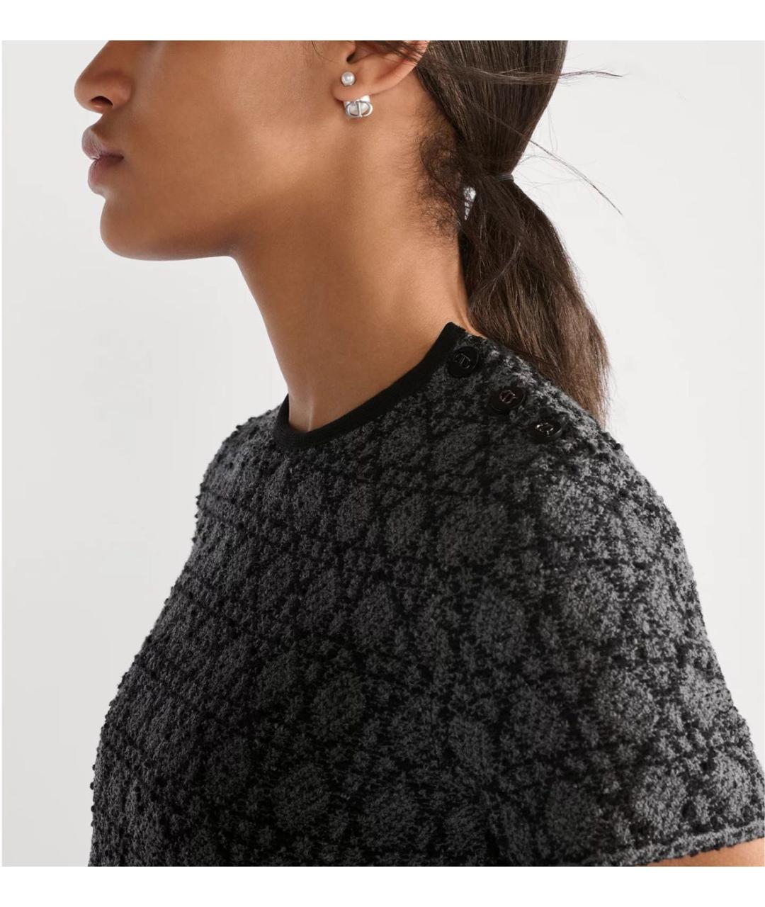 CHRISTIAN DIOR Серое твидовое платье, фото 5
