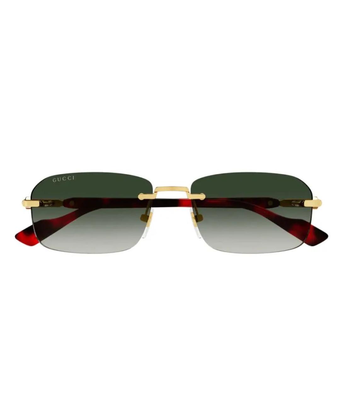 GUCCI Черные металлические солнцезащитные очки, фото 2