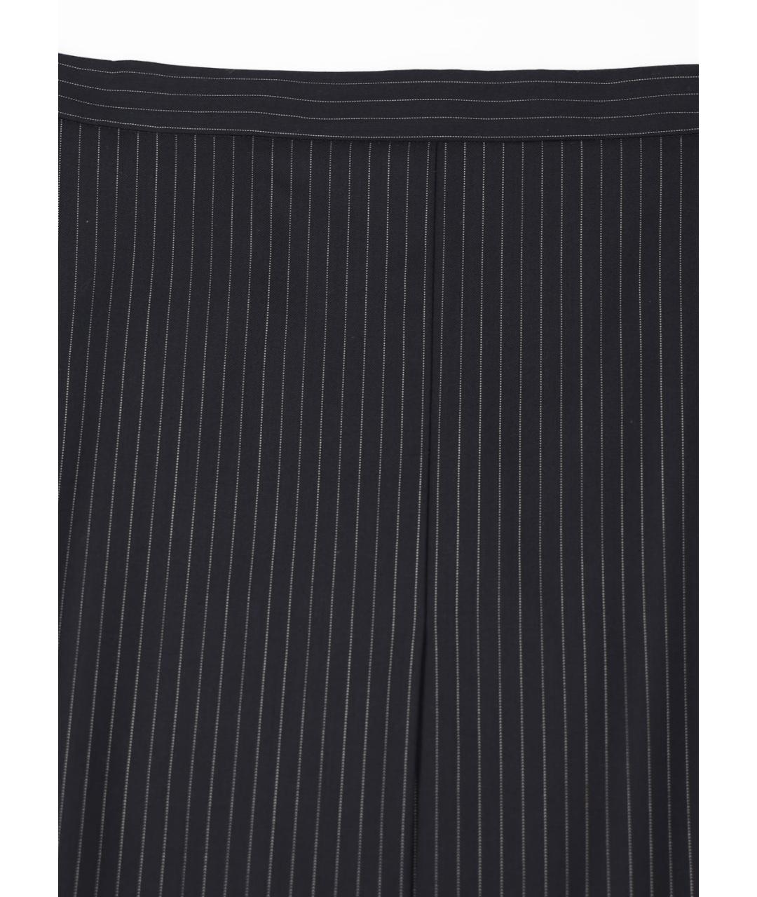 MAX MARA Темно-синяя шерстяная юбка миди, фото 4