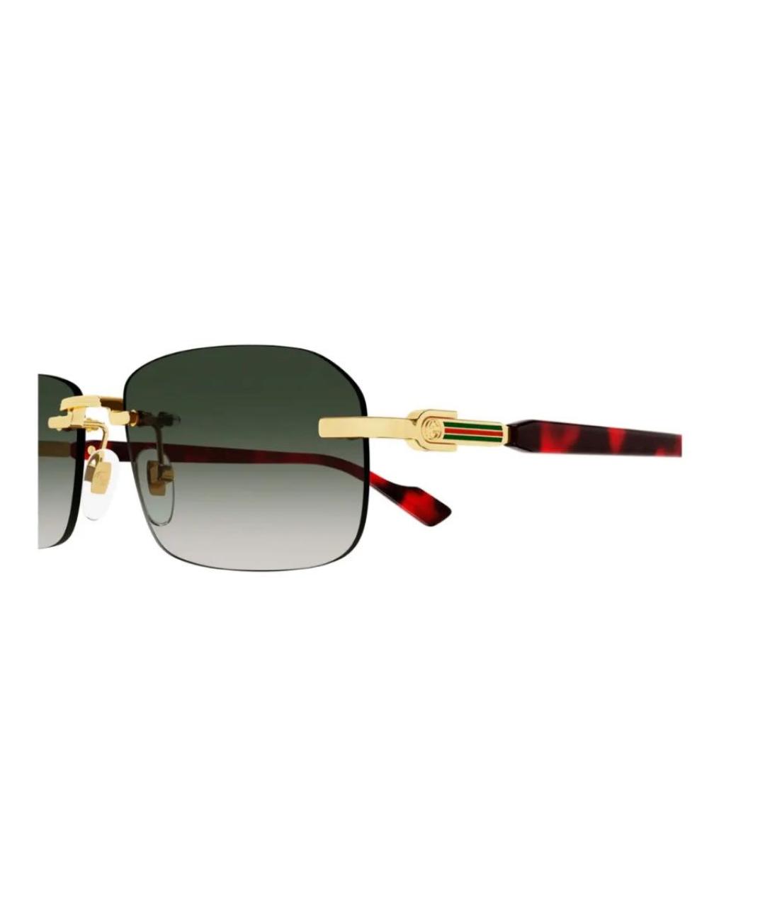 GUCCI Черные металлические солнцезащитные очки, фото 3