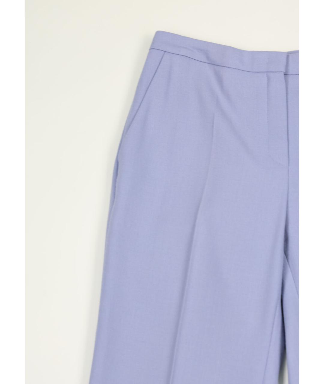 ESCADA Фиолетовые шерстяные прямые брюки, фото 4