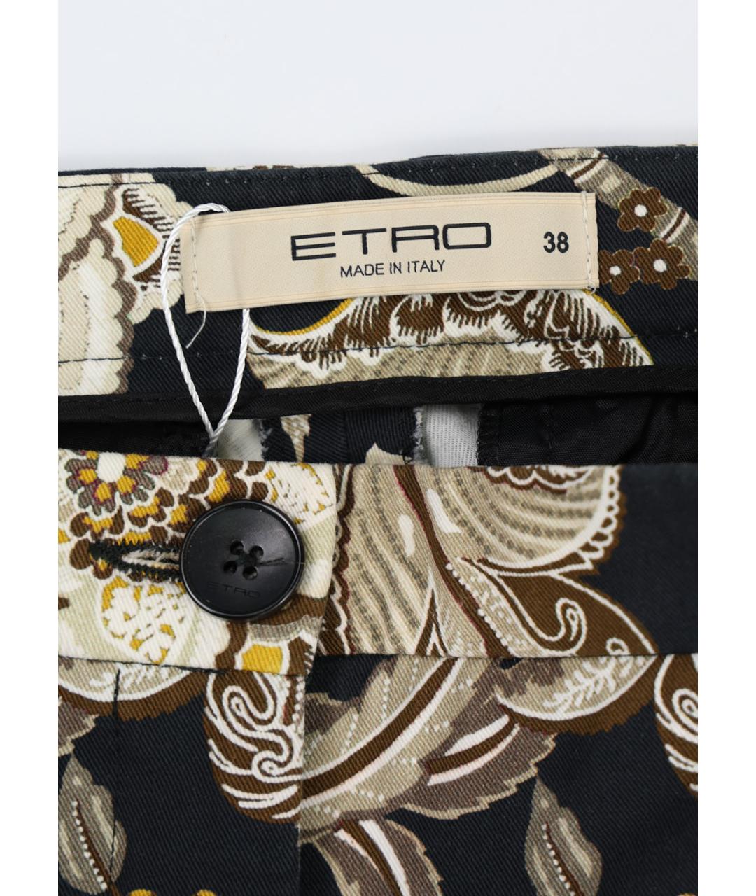 ETRO Мульти хлопковые прямые брюки, фото 3