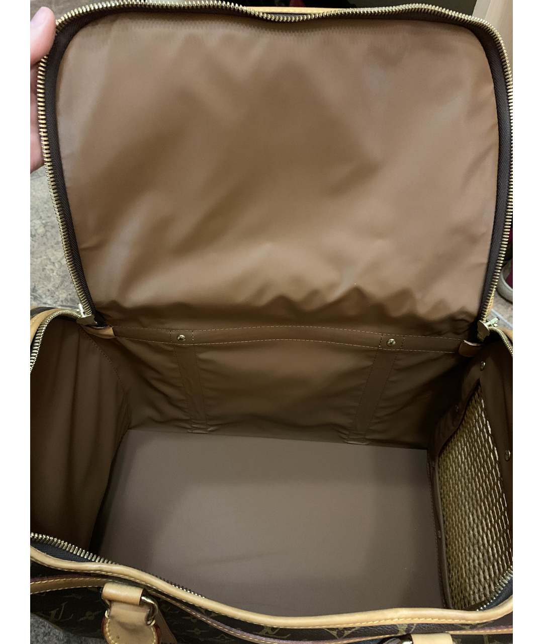 LOUIS VUITTON PRE-OWNED Коричневая кожаная дорожная/спортивная сумка, фото 4