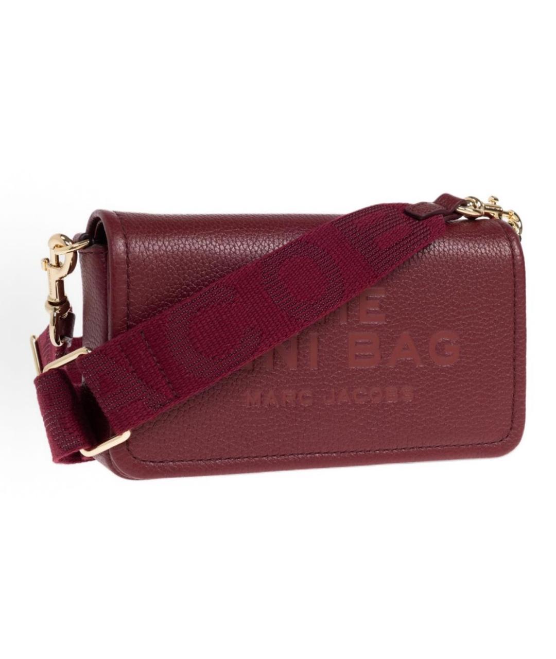 MARC JACOBS Бордовая кожаная сумка через плечо, фото 2