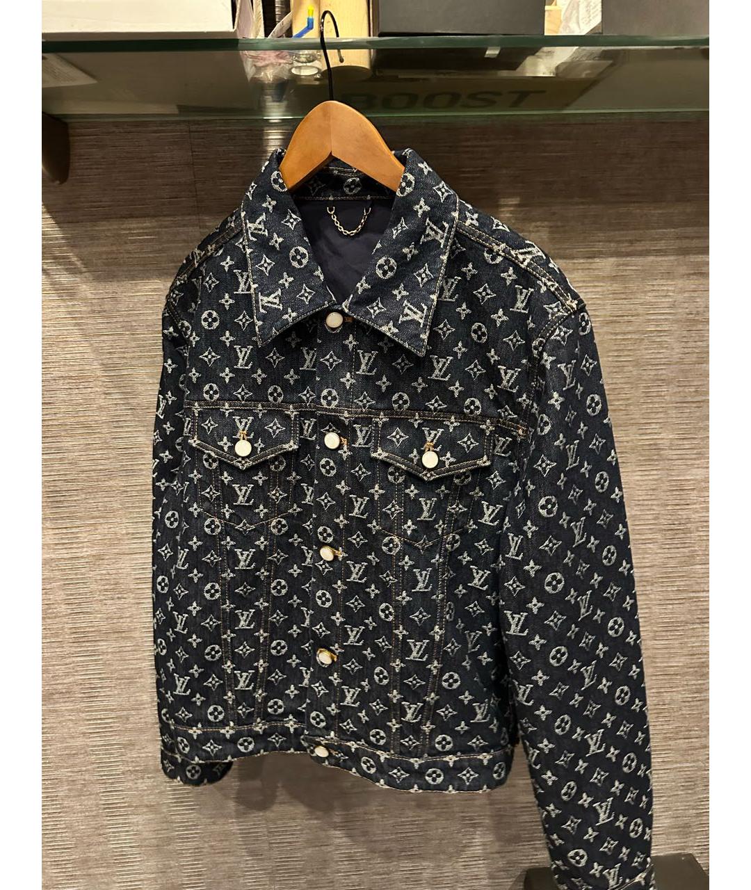 LOUIS VUITTON Темно-синяя деним куртка, фото 6