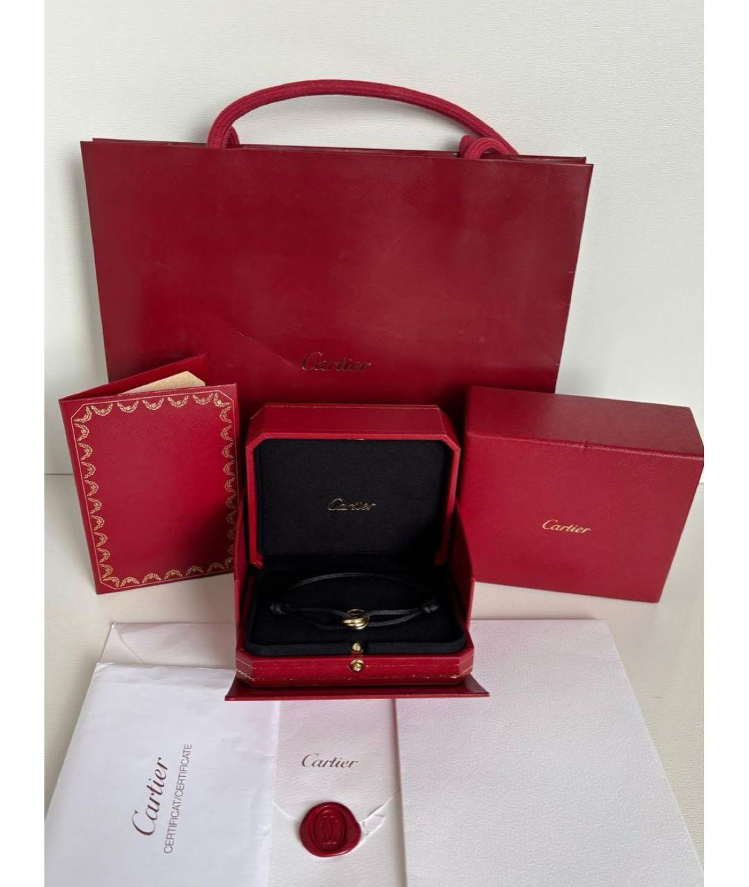 CARTIER Черный браслет из желтого золота, фото 2