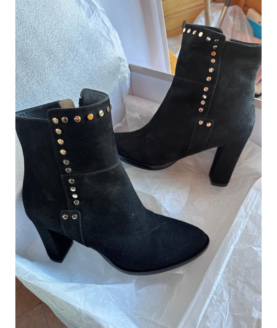 JIMMY CHOO Черные замшевые ботильоны, фото 3