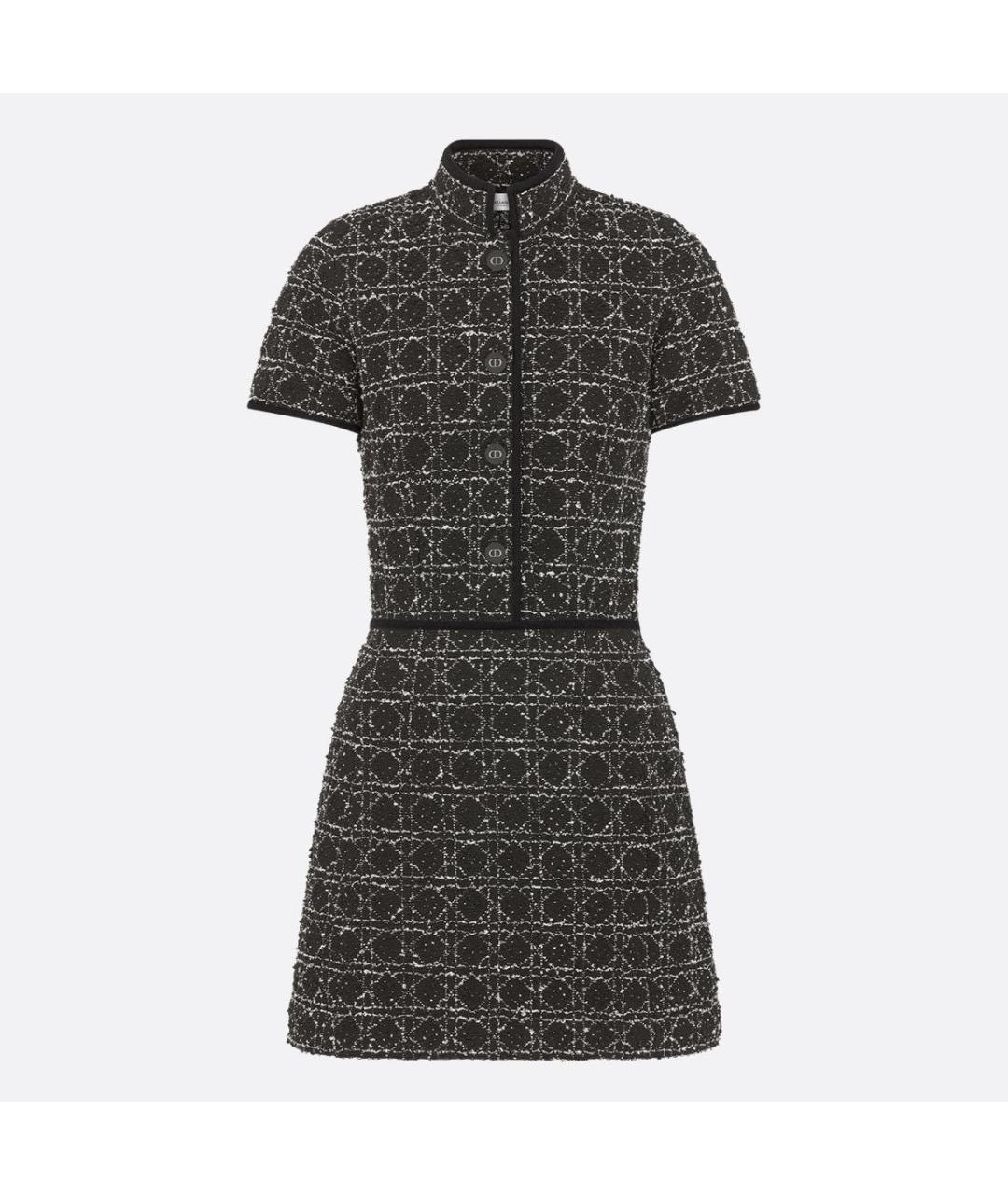 CHRISTIAN DIOR Черное твидовое платье, фото 3