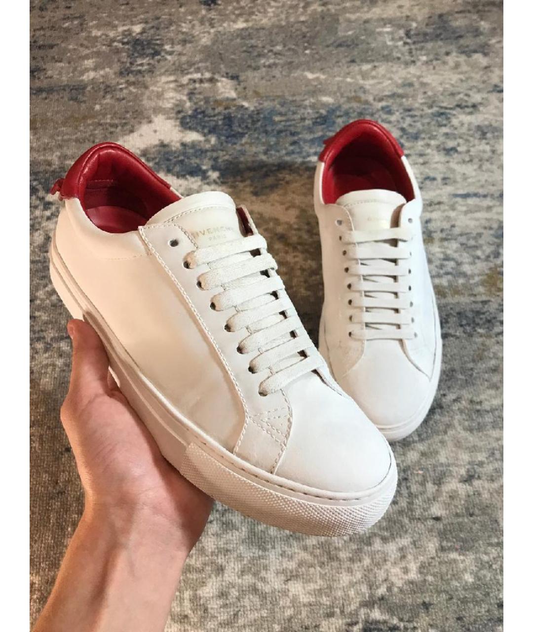 GIVENCHY Белые кожаные низкие кроссовки / кеды, фото 7