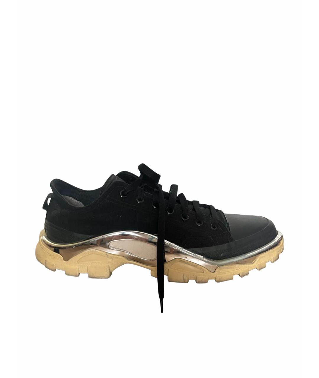 ADIDAS X RAF SIMONS Черные резиновые низкие кроссовки / кеды, фото 1