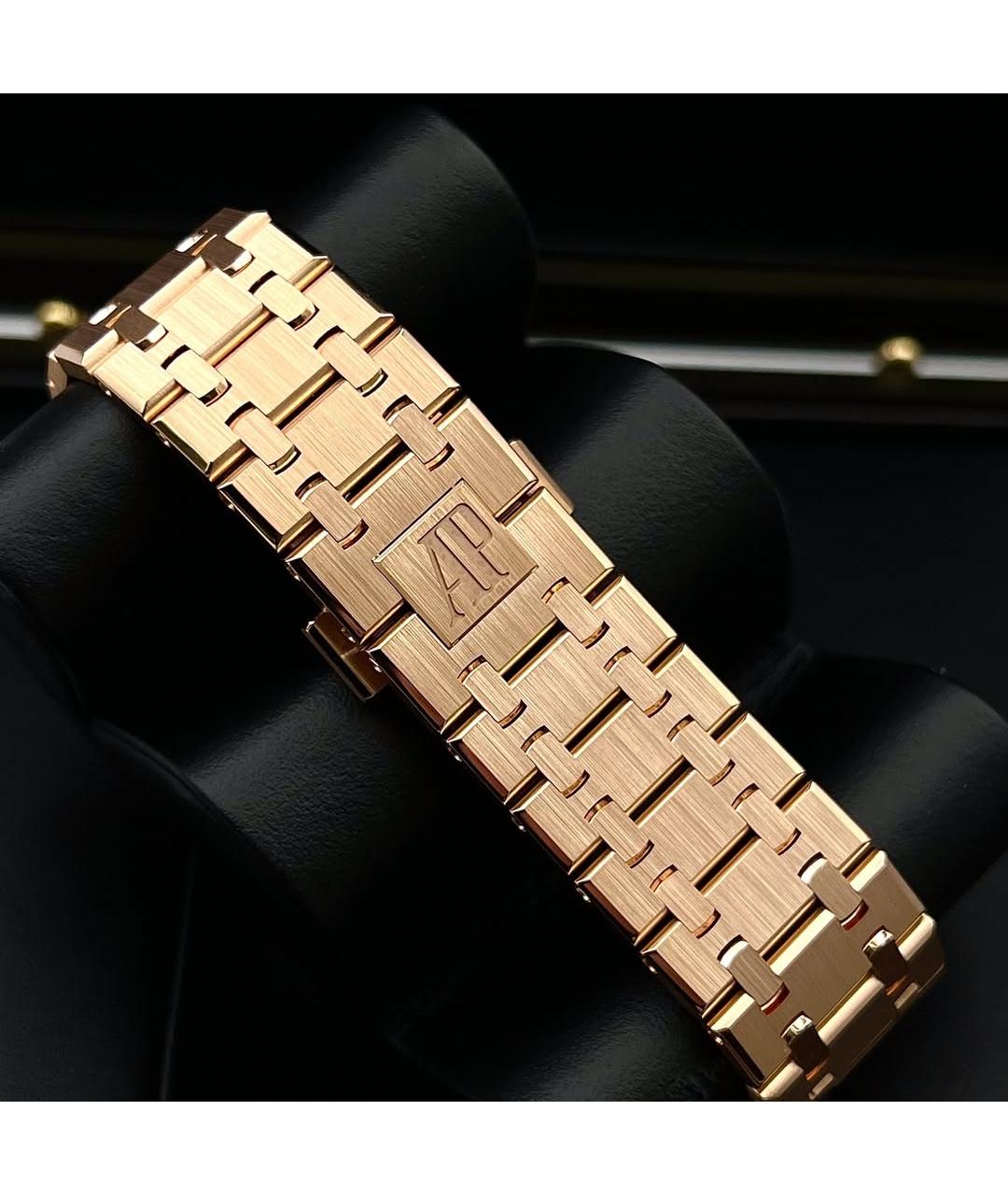 Audemars Piguet Черные часы из розового золота, фото 4
