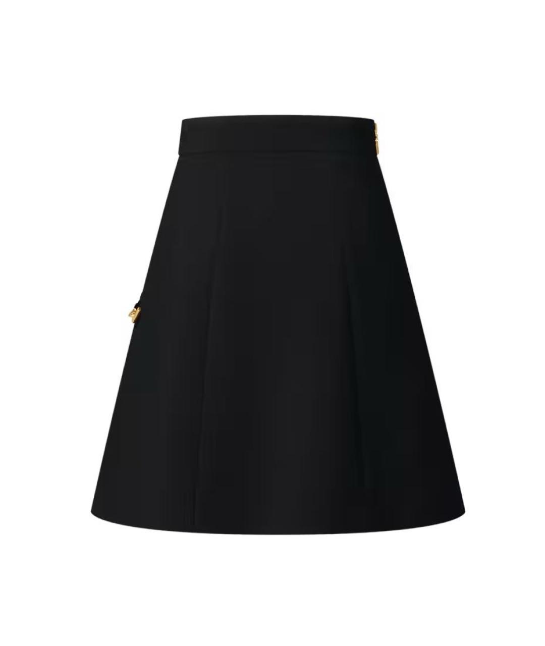 LOUIS VUITTON Черная юбка мини, фото 3