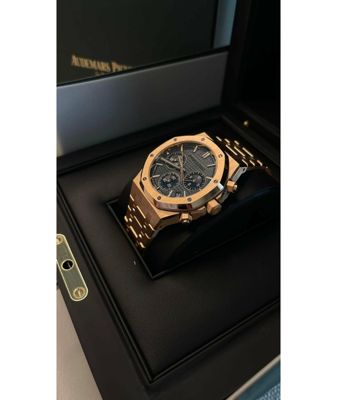 Audemars Piguet Синие часы из розового золота, фото 4