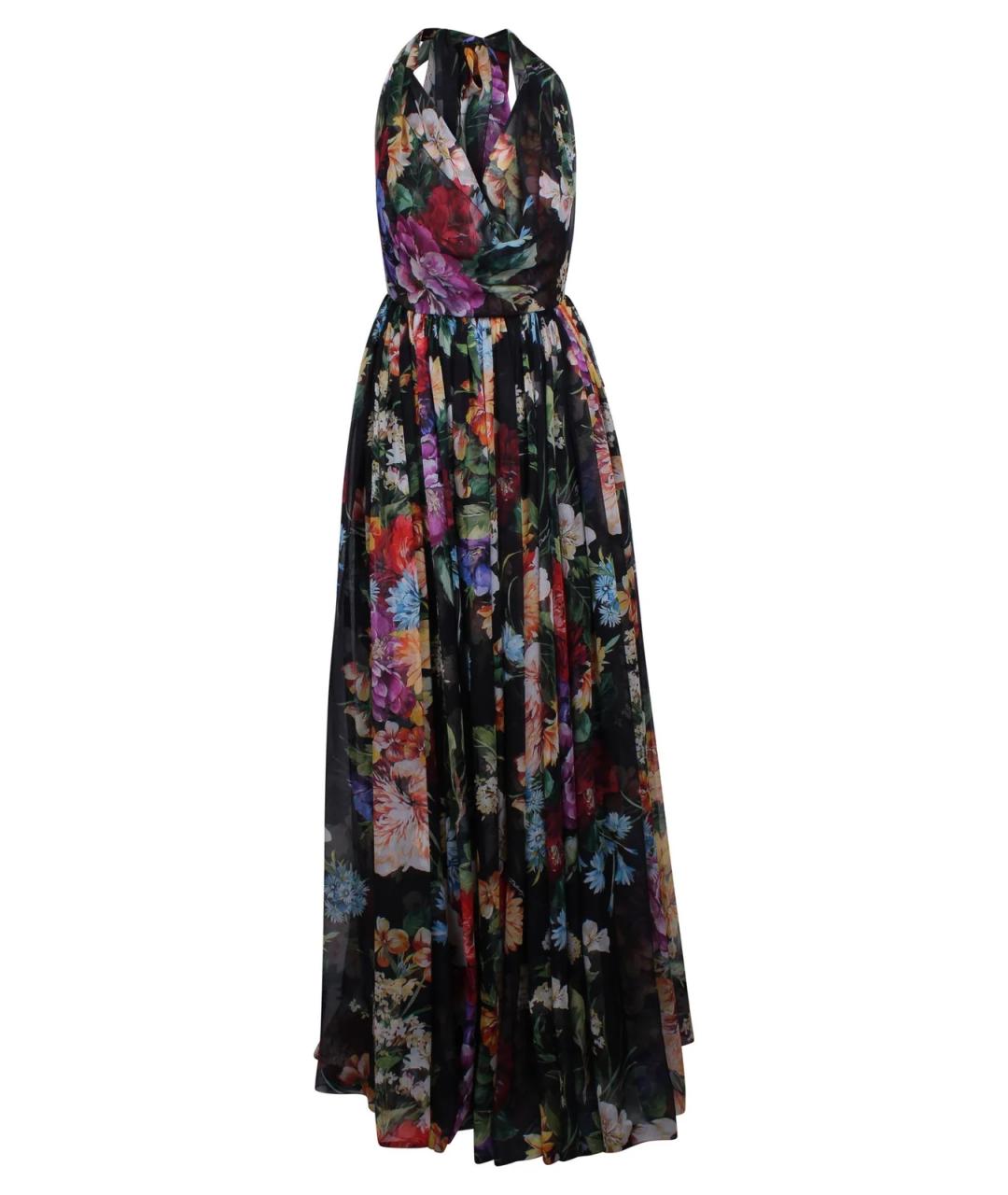 DOLCE&GABBANA Черное шелковое платье, фото 1
