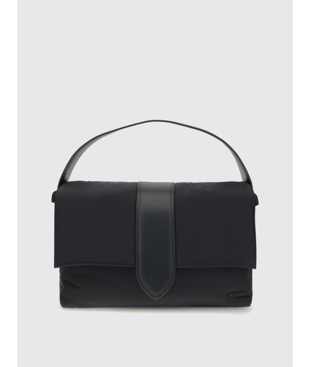 JACQUEMUS Черная синтетическая сумка на плечо, фото 4