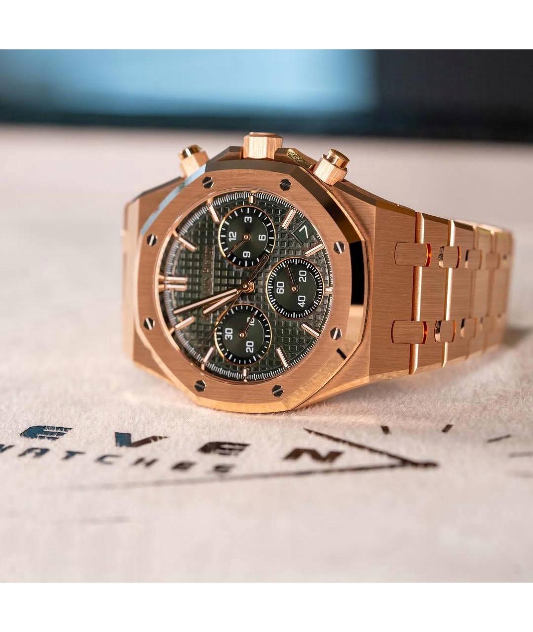 Audemars Piguet Зеленые часы из розового золота, фото 2