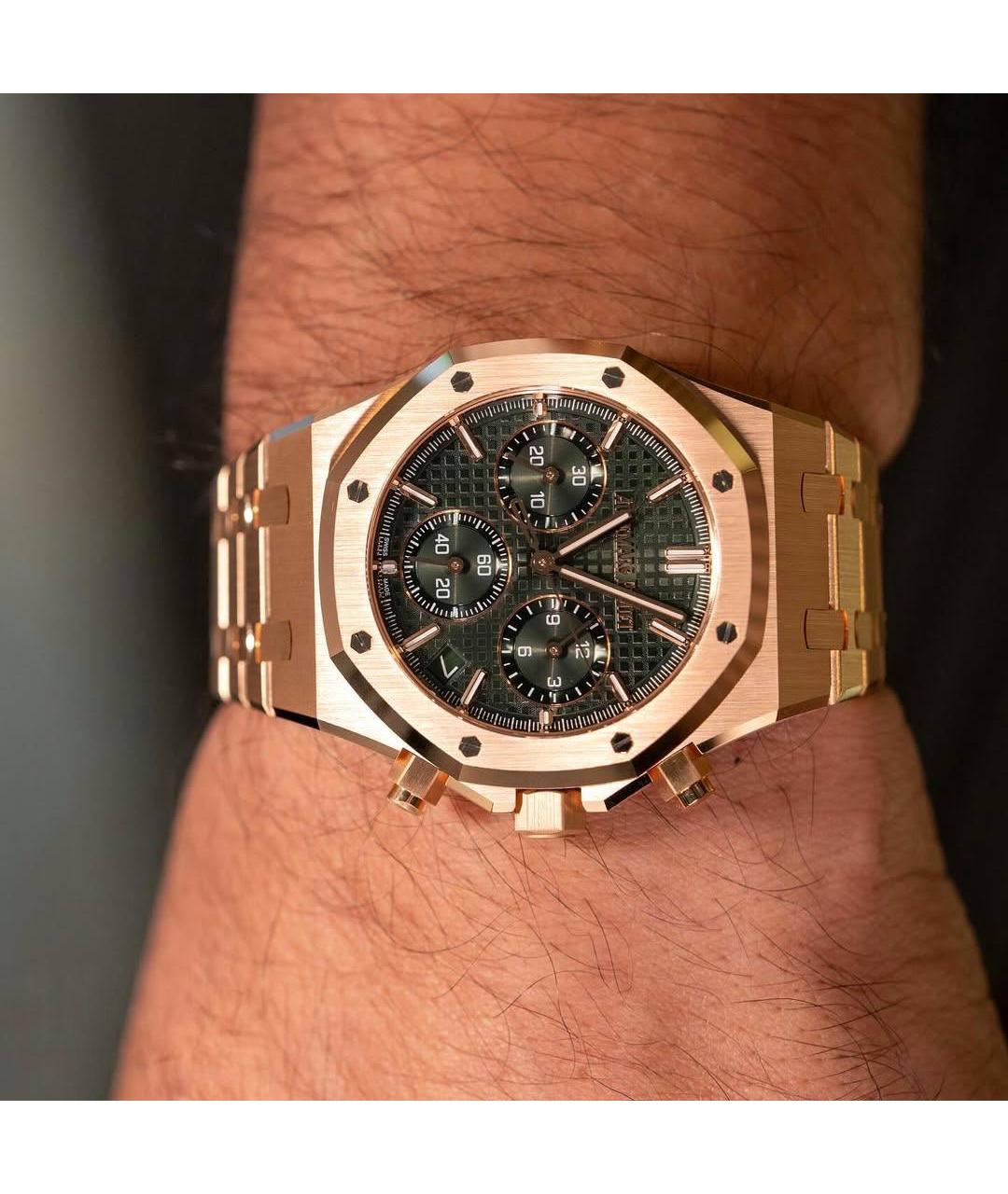 Audemars Piguet Зеленые часы из розового золота, фото 3