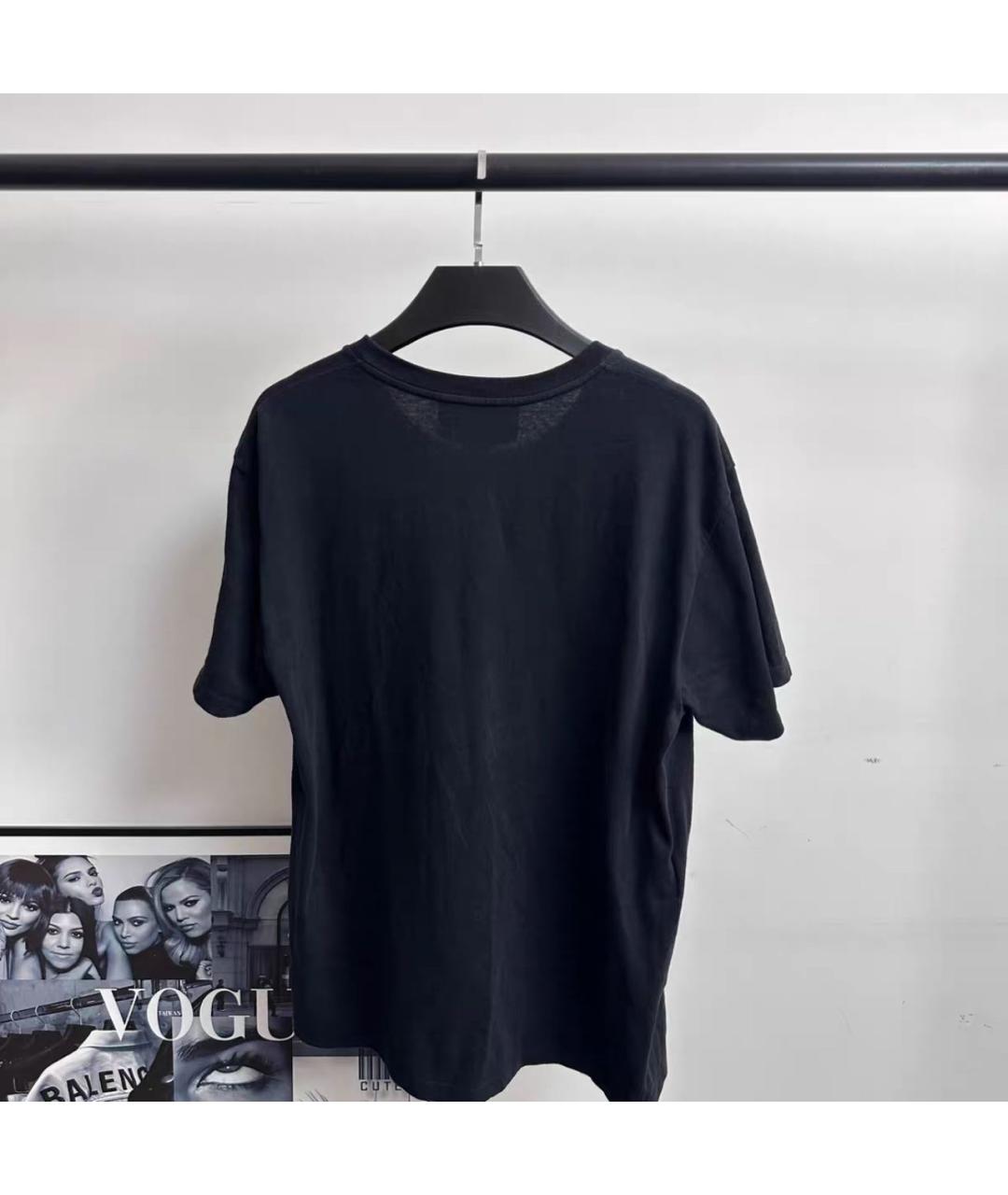 GUCCI Черная хлопковая футболка, фото 3