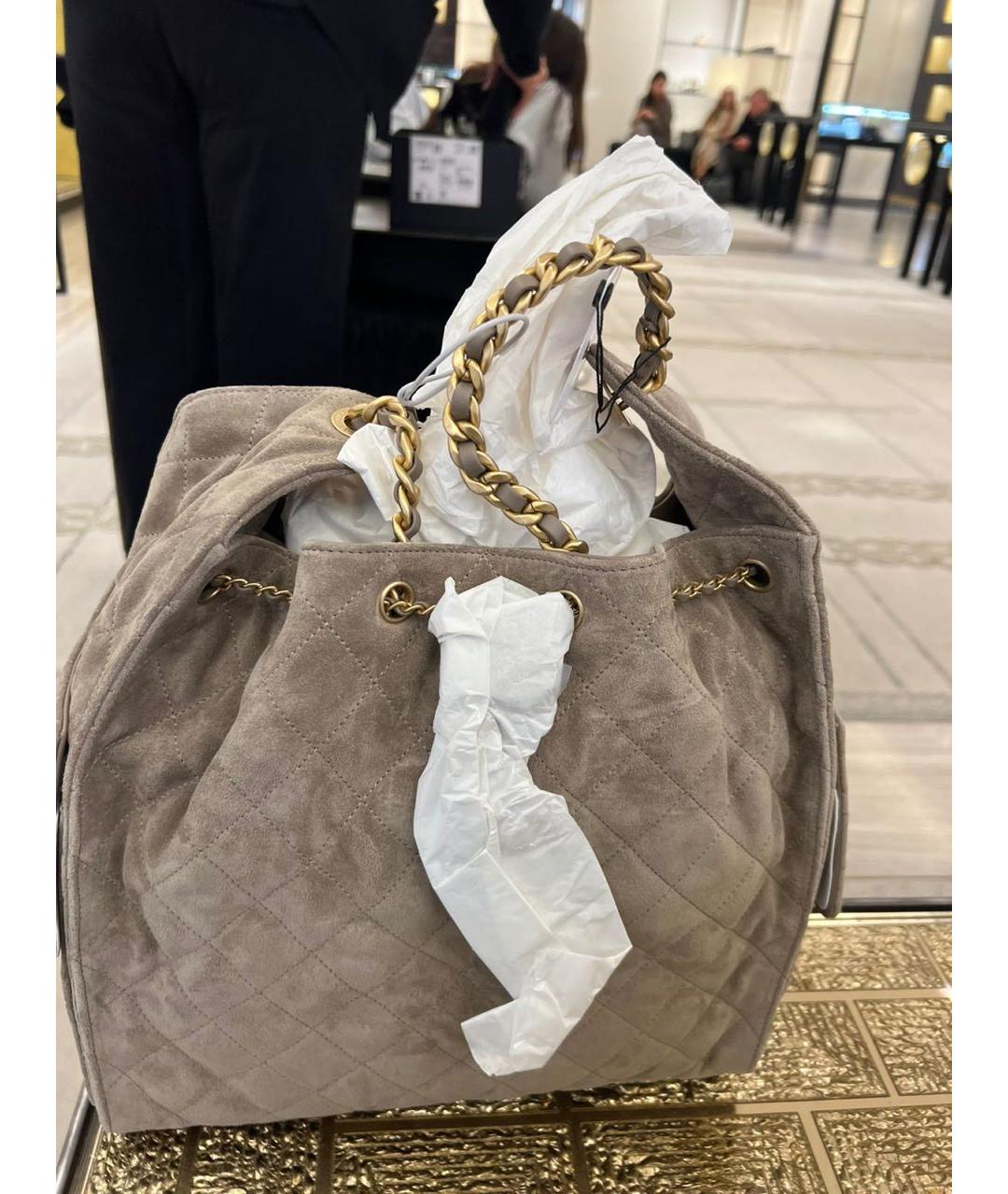 CHANEL Замшевая сумка тоут, фото 5