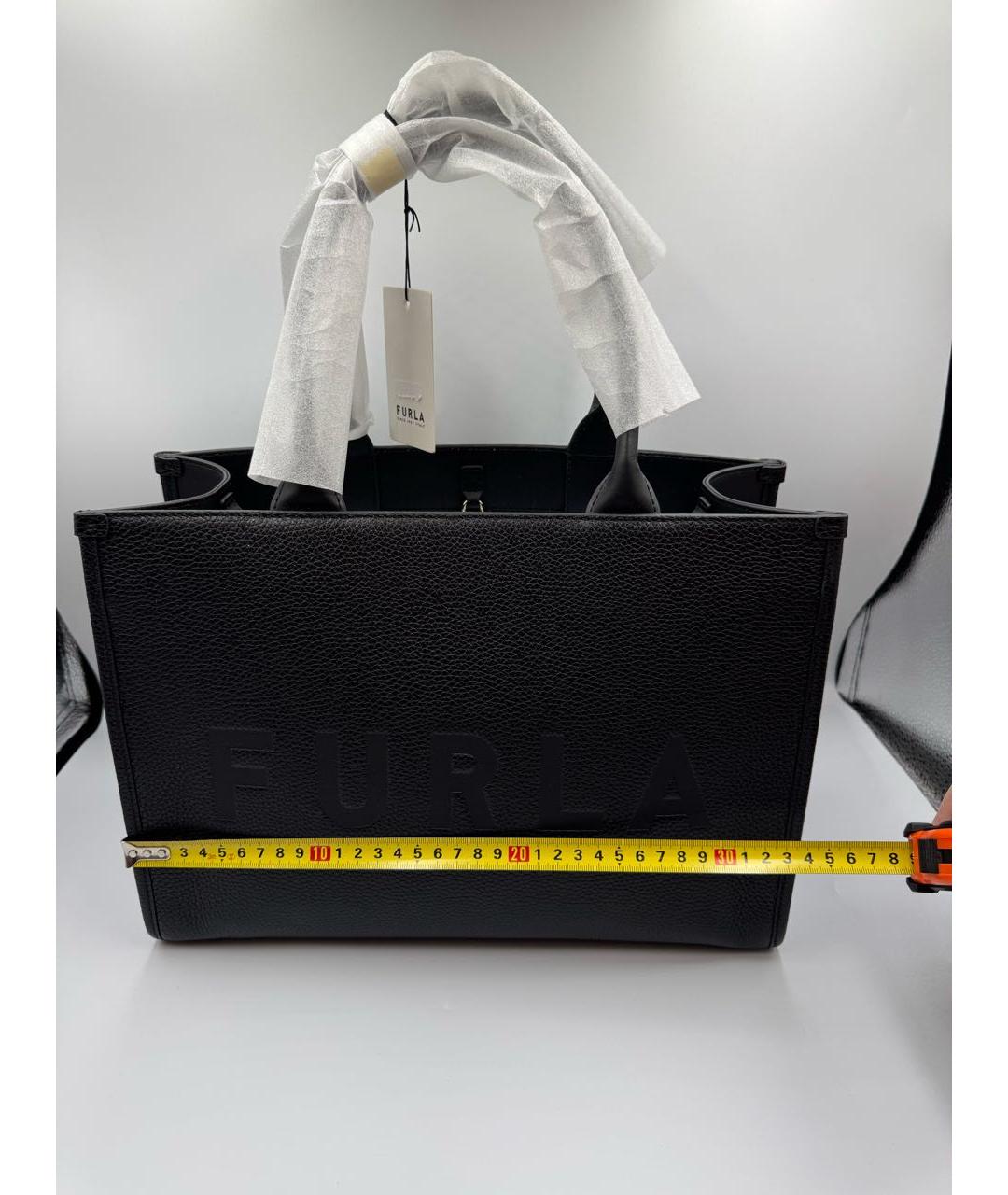 FURLA Черная кожаная сумка через плечо, фото 2