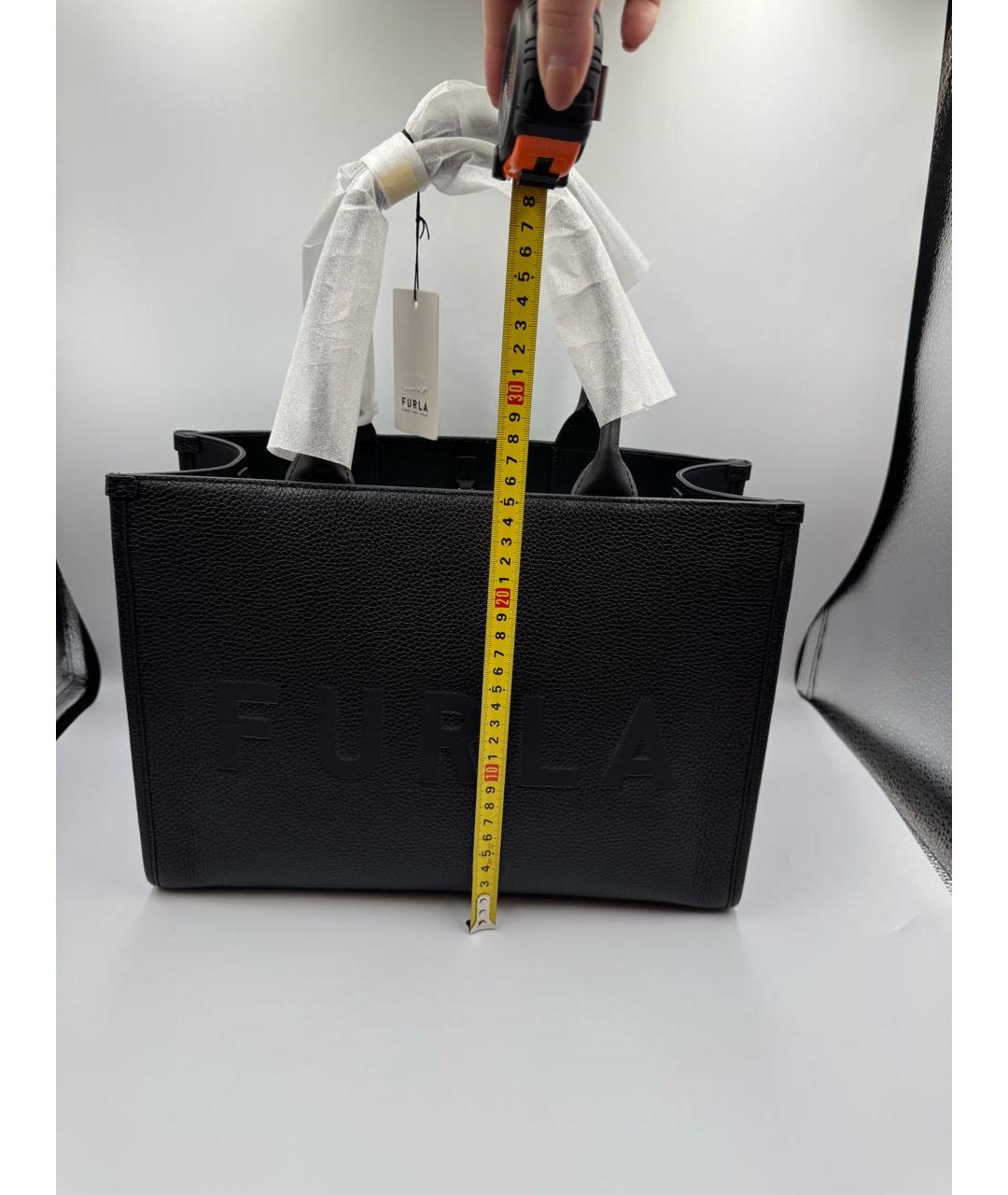 FURLA Черная кожаная сумка через плечо, фото 3
