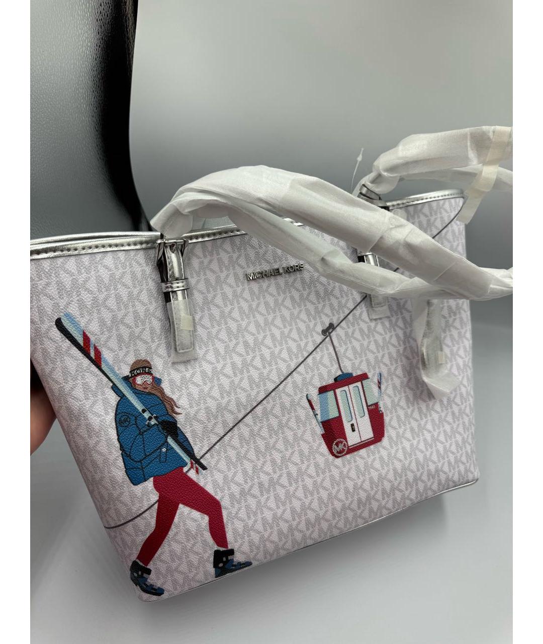 MICHAEL KORS Белая сумка через плечо, фото 5