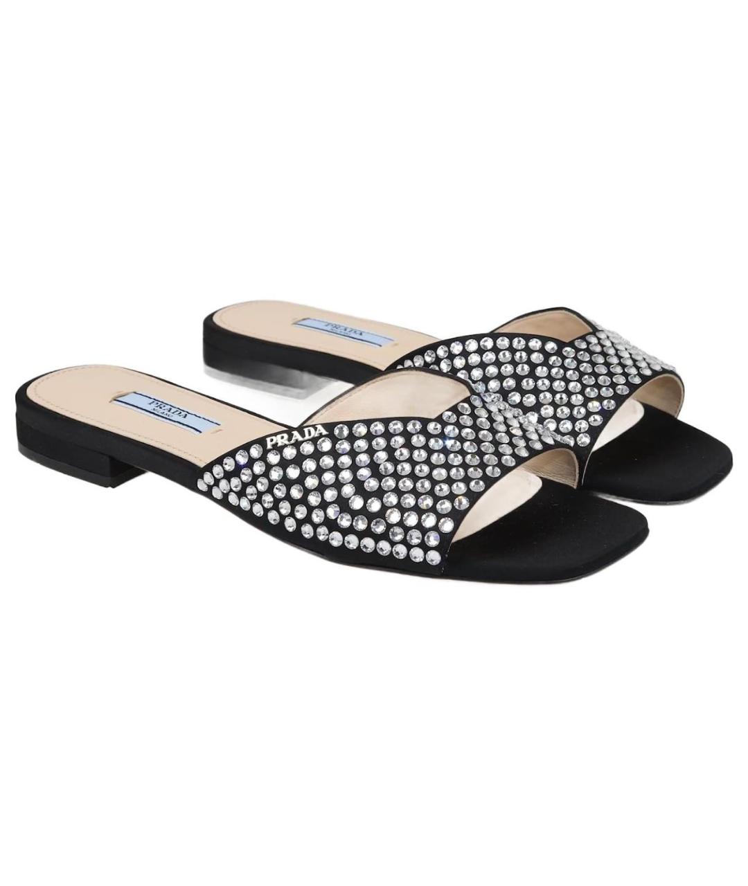 PRADA Черные шлепанцы, фото 3