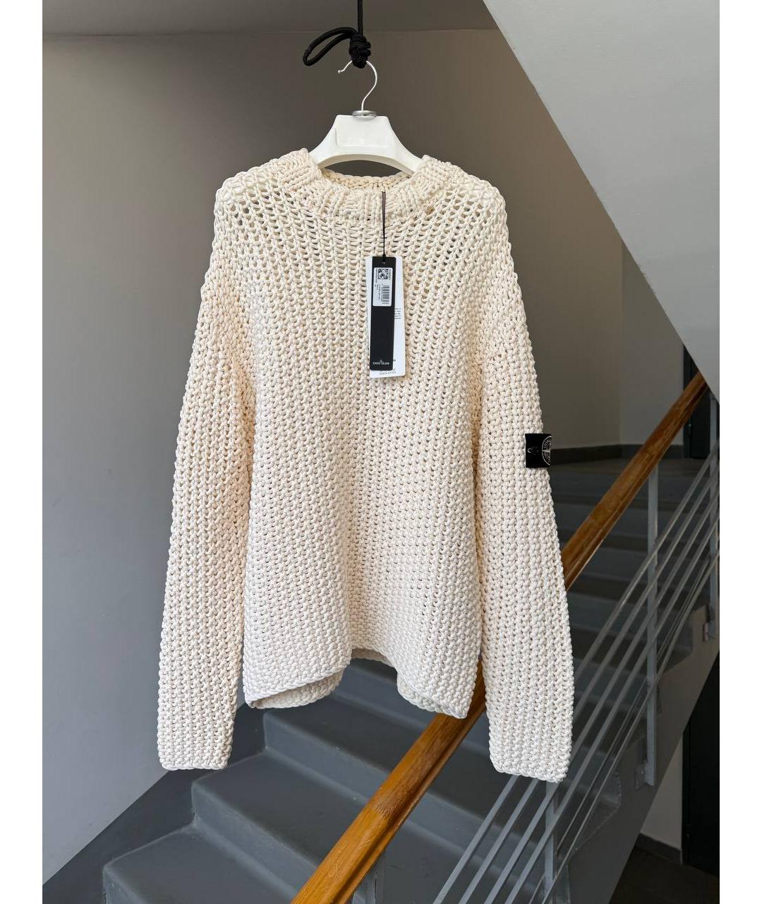 STONE ISLAND Белый вискозный джемпер / свитер, фото 2