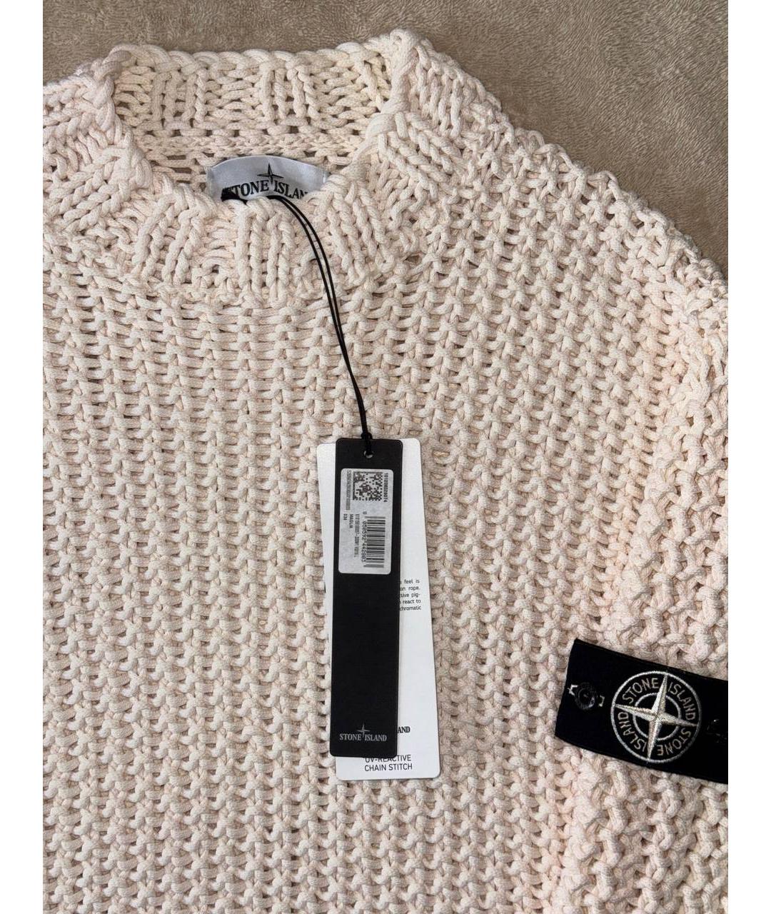 STONE ISLAND Белый вискозный джемпер / свитер, фото 3