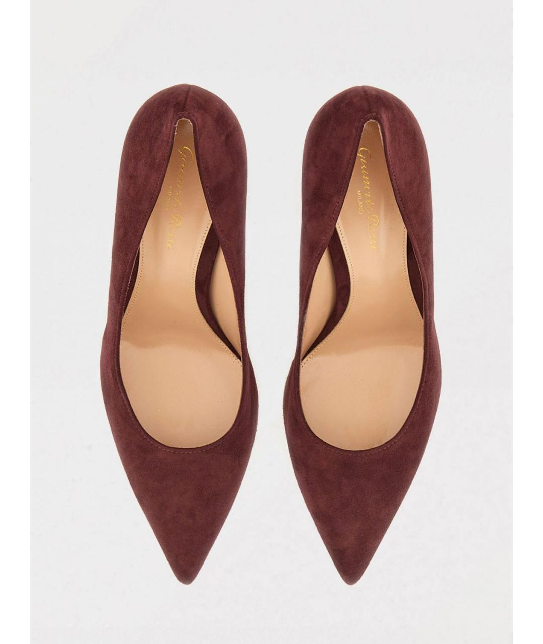 GIANVITO ROSSI Бордовые туфли, фото 4