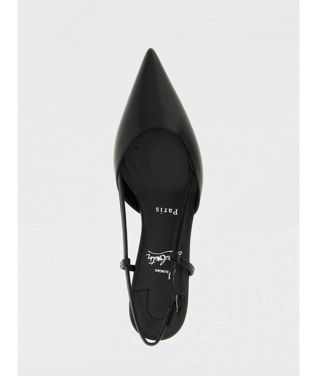 CHRISTIAN LOUBOUTIN Черные кожаные туфли, фото 4
