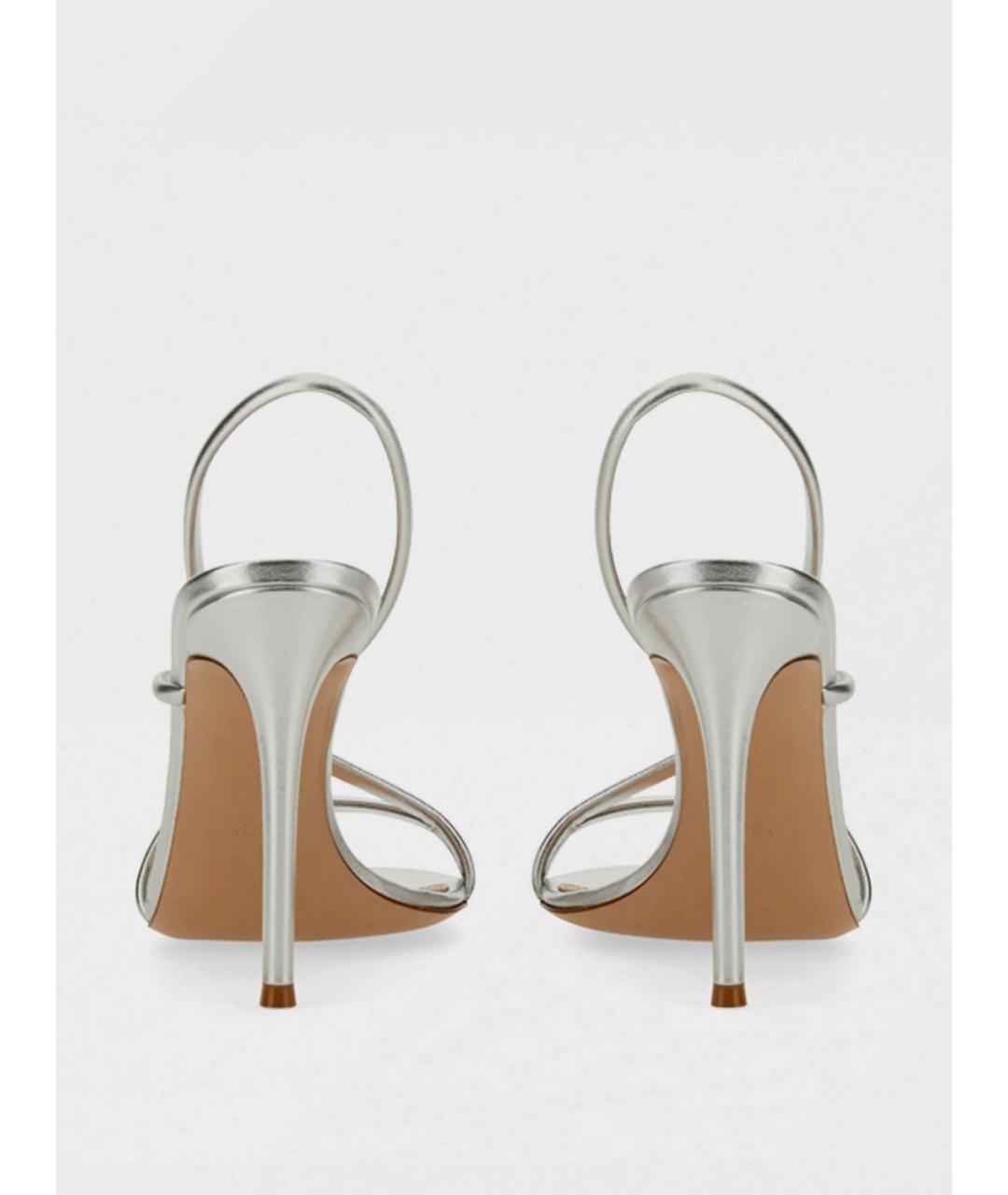 GIANVITO ROSSI Серебряные босоножки, фото 3