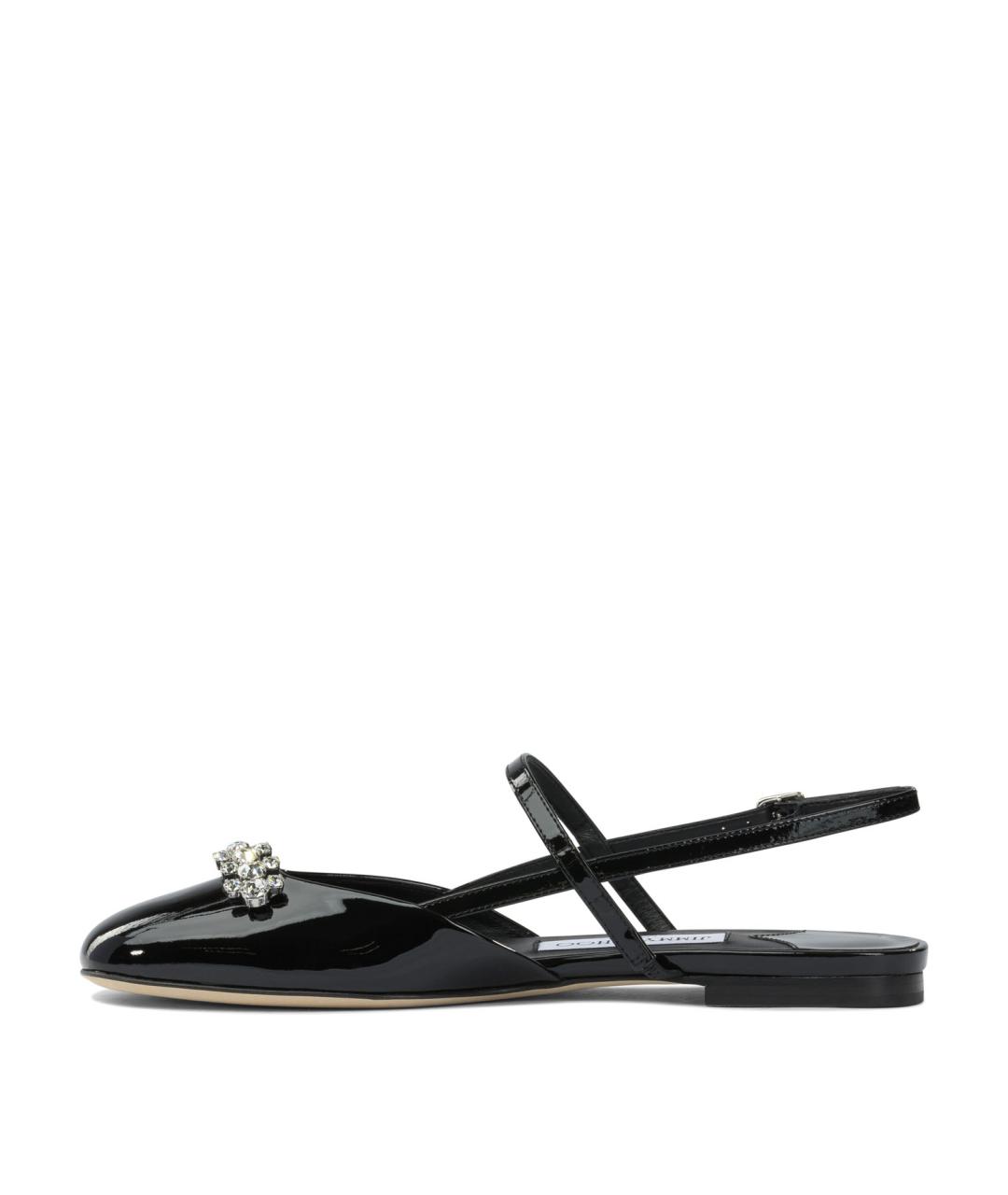 JIMMY CHOO Черные балетки из лакированной кожи, фото 3