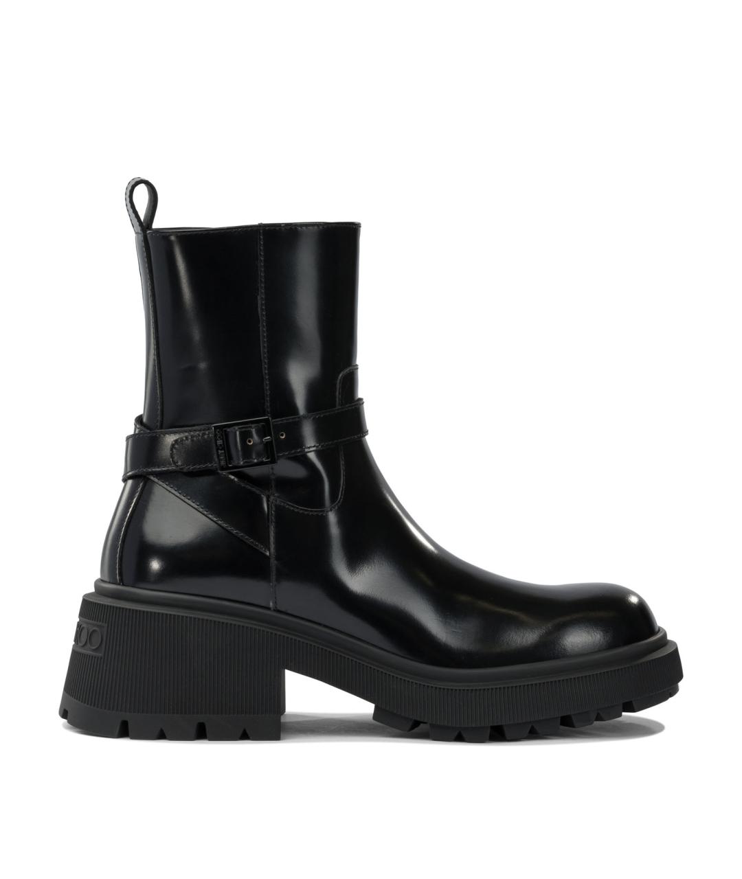 JIMMY CHOO Черные кожаные ботильоны, фото 1