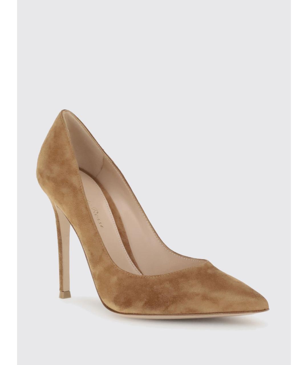 GIANVITO ROSSI Коричневые кожаные туфли, фото 2