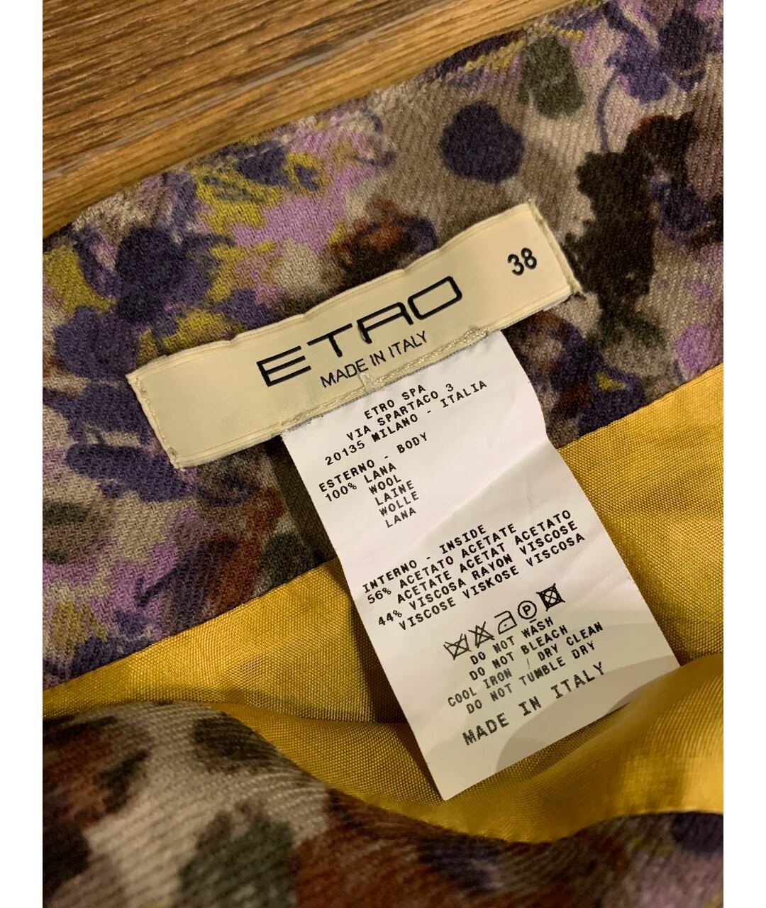 ETRO Мульти шерстяная юбка мини, фото 5