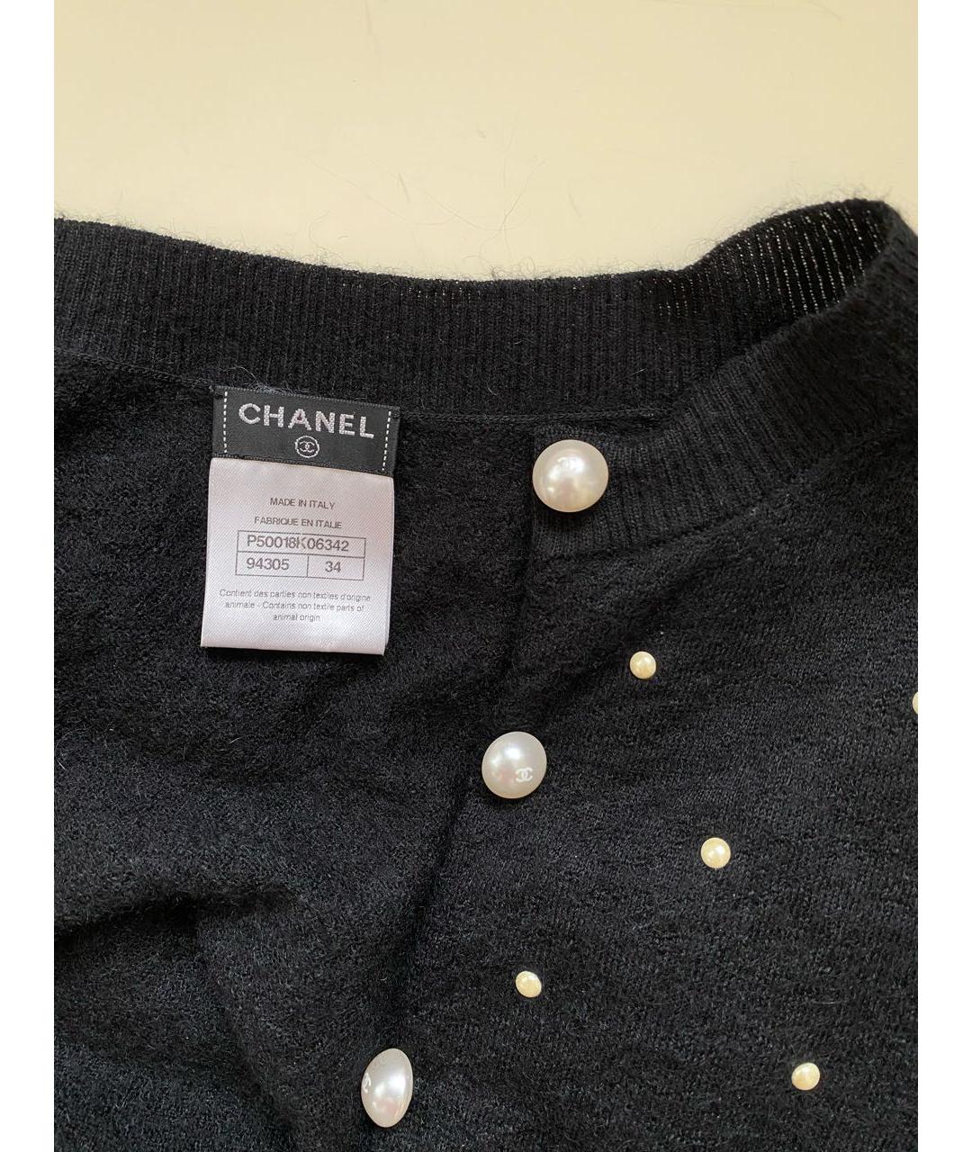 CHANEL Черный кашемировый кардиган, фото 7