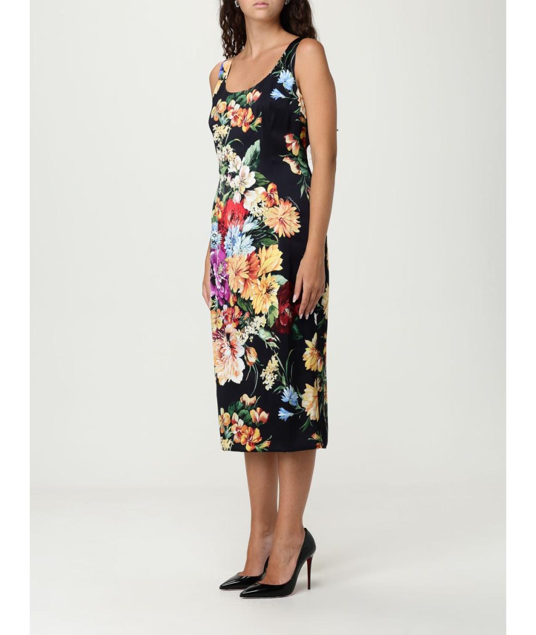 DOLCE&GABBANA Мульти вискозное повседневное платье, фото 4