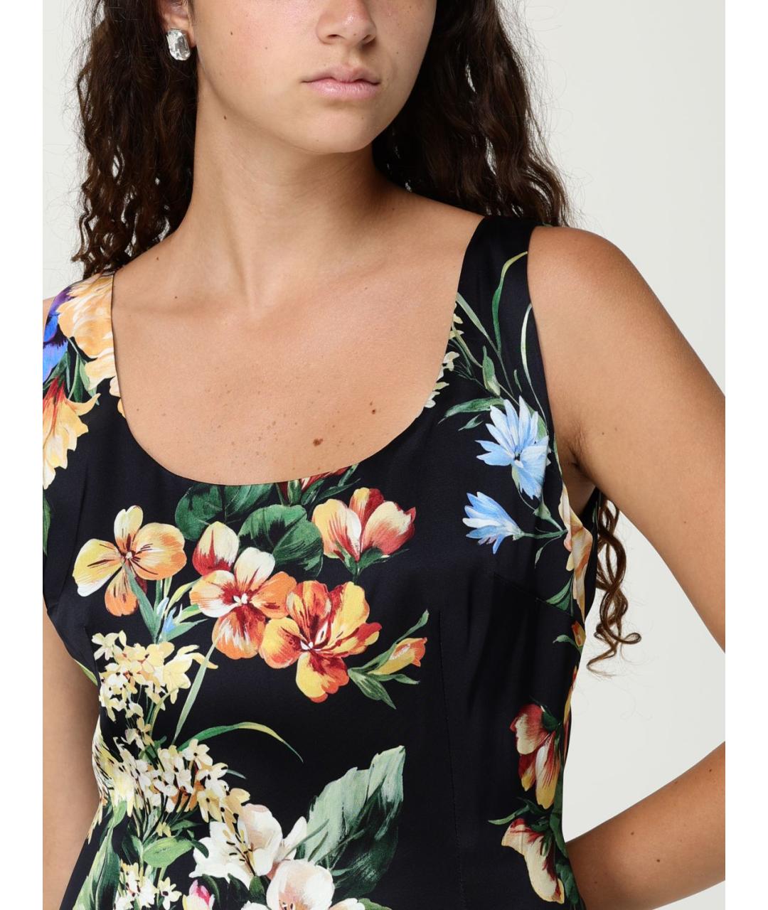 DOLCE&GABBANA Мульти вискозное повседневное платье, фото 5