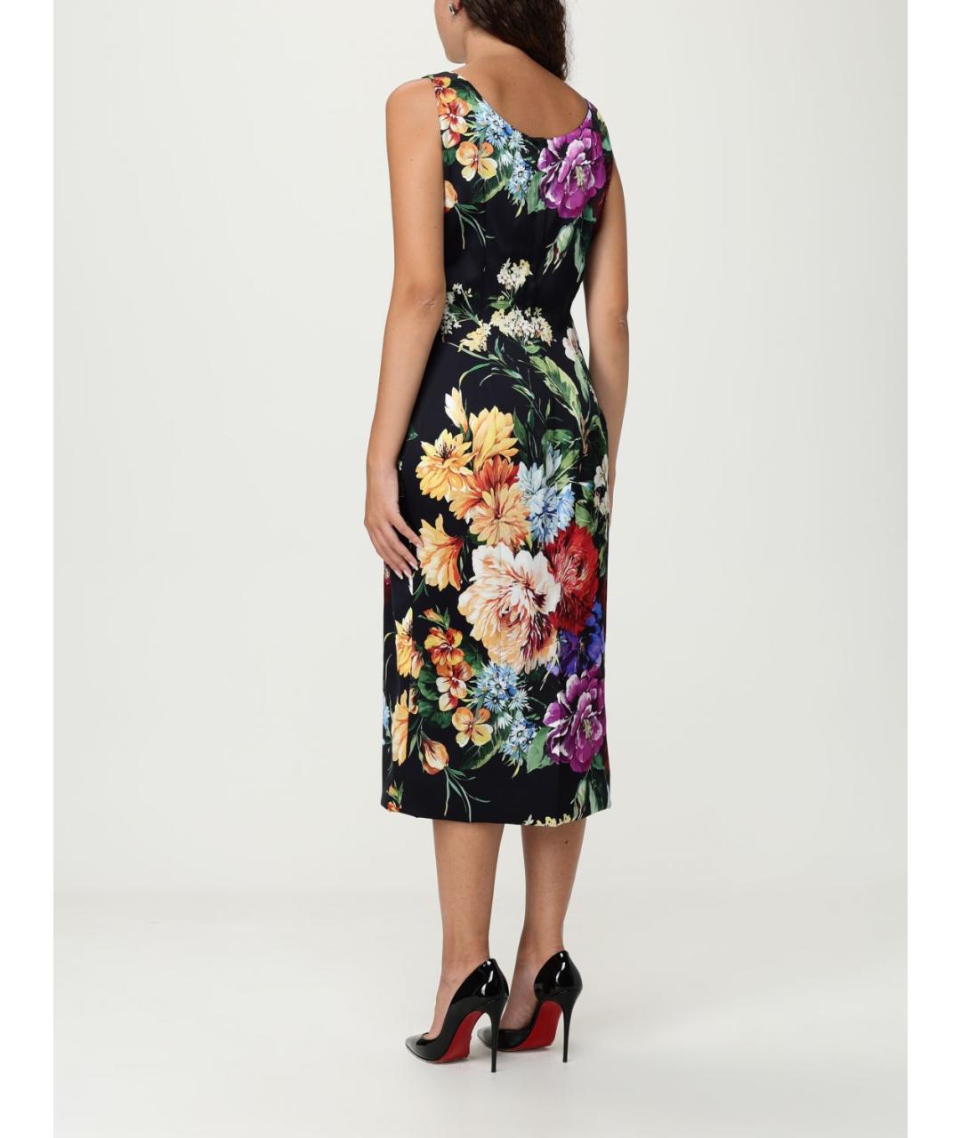 DOLCE&GABBANA Мульти вискозное повседневное платье, фото 3