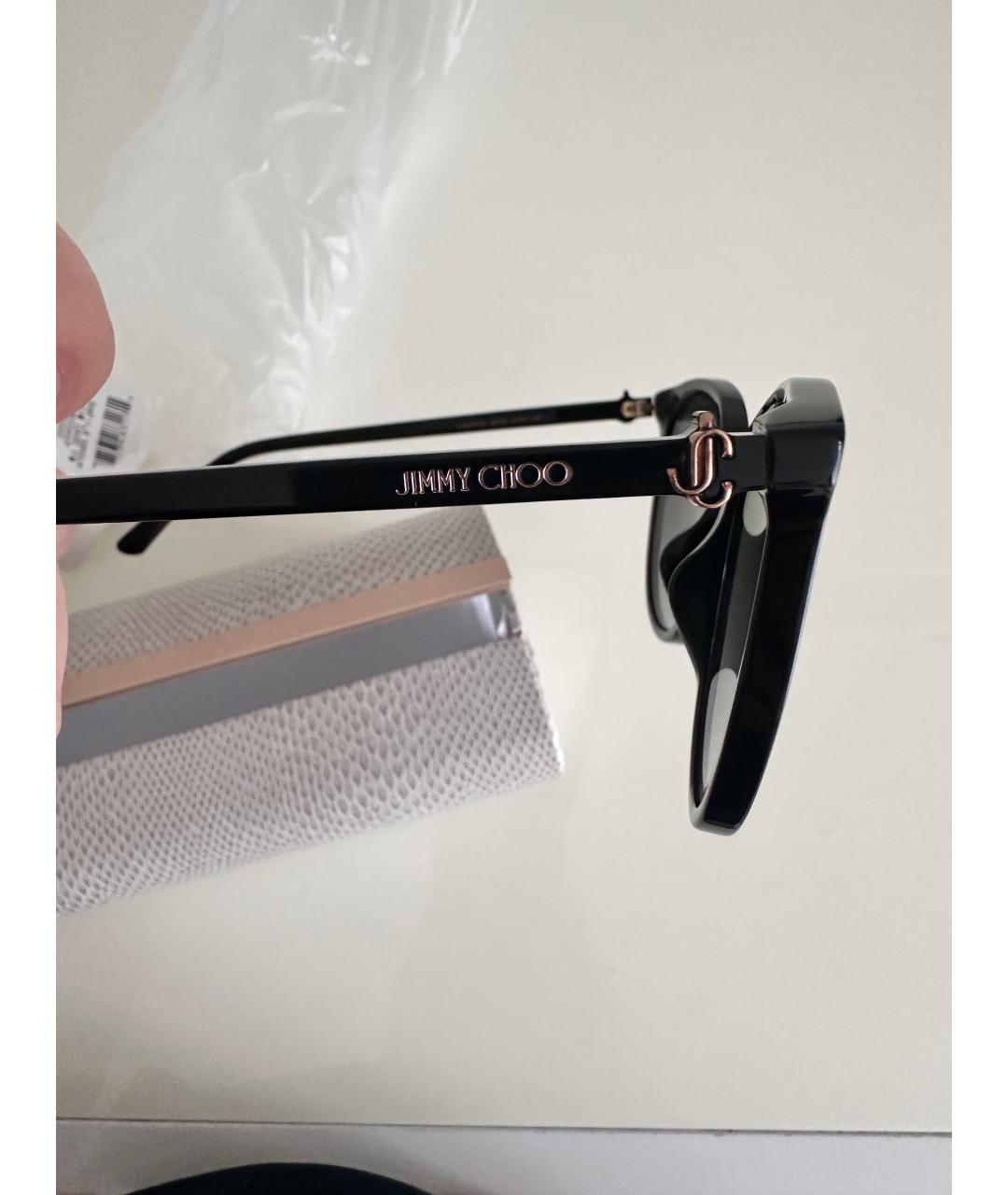 JIMMY CHOO Черные пластиковые солнцезащитные очки, фото 3