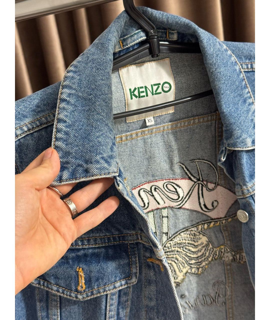 KENZO Голубая деним куртка, фото 3